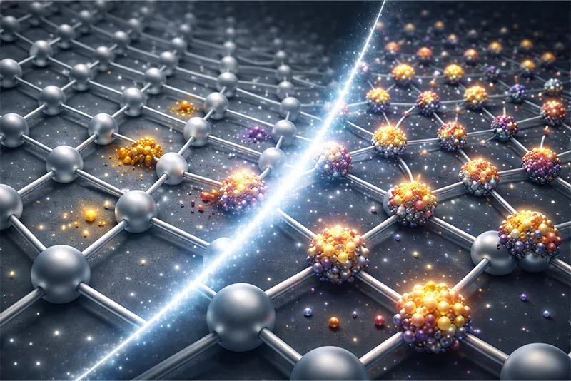沉淀硬化不锈钢中强化相析出的示意图