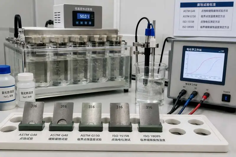 316不锈钢试样进行点蚀与缝隙腐蚀性能试验