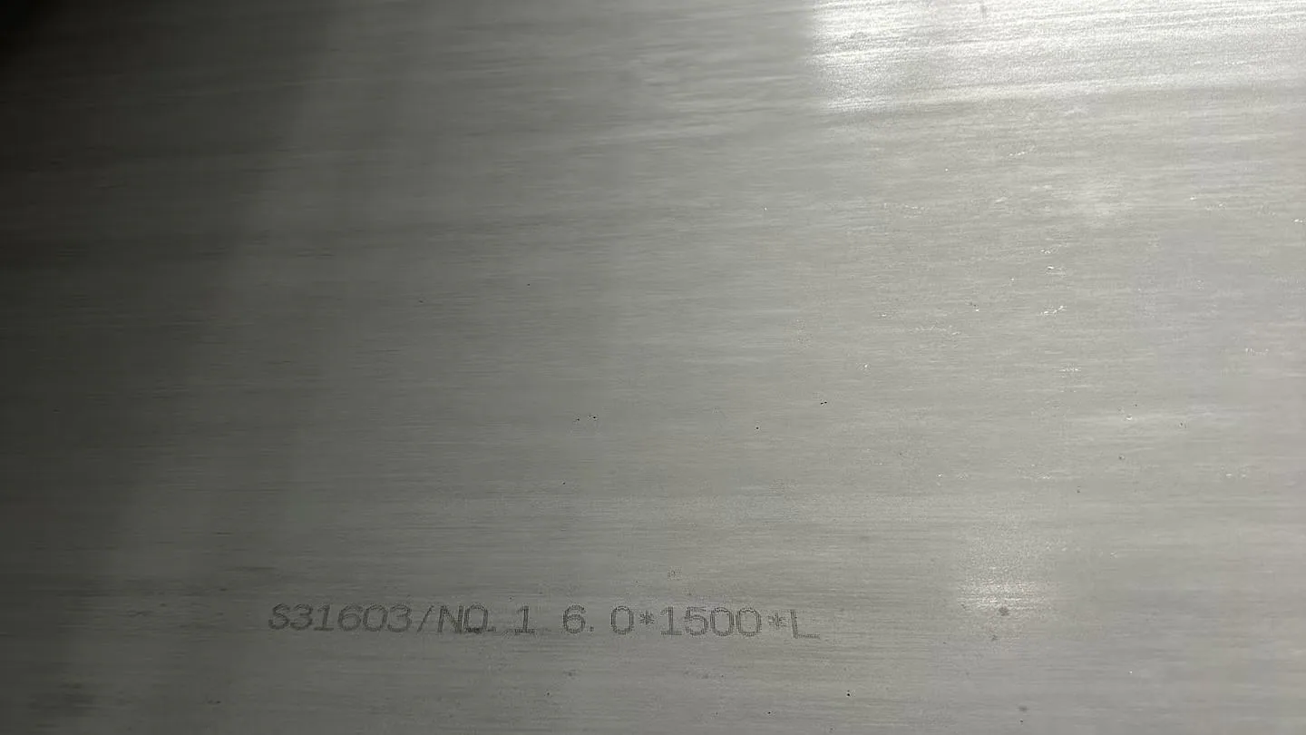 6毫米316L不锈钢板材质标识
